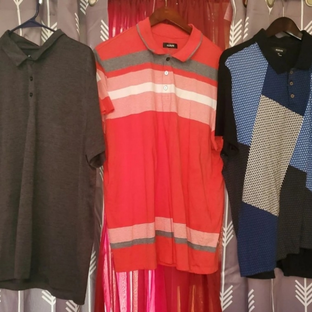 Lot of 3 XXL Alfani Polo Style Shirts